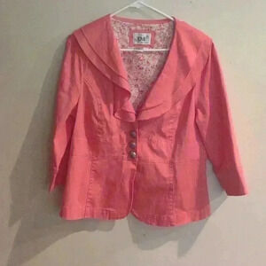 Live a Little women's pink coral blazer size large